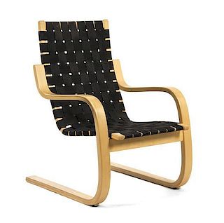 An Alvar Aalto Birch Bentwood Lounge Chair, (Finnish, 1898-1976), Height 33 7/8 inches.