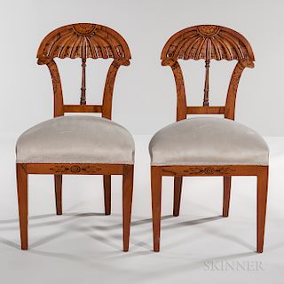 Set of Eight Charles X-style Side Chairs