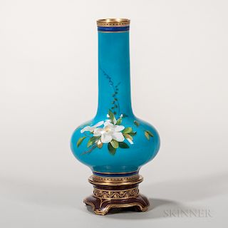 Minton Porcelain Turquoise Glazed Vase