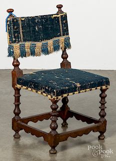 William and Mary fruitwood child's chair