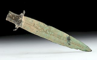 Greco-Roman Bronze Spear Point w/ Silver Guard