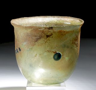 Published Roman Glass Cup w/ Applied Blue Dots