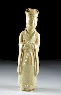 Sui / Tang Dynasty Straw Glazed Pottery Female