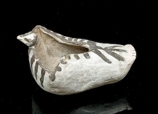 Anasazi Ceramic Black & White Bird Effigy Jar