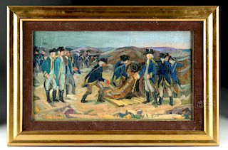 Framed Von Schneidau Painting - Revolutionary War, 1915