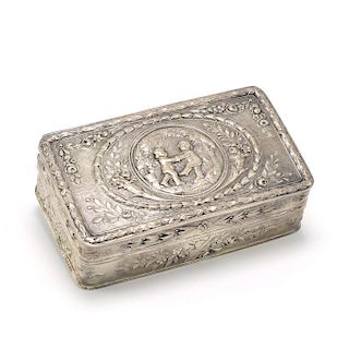 800 Silver Box with Cherub Design- No Reserve