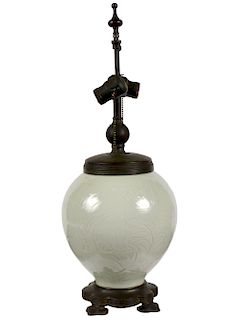 Theodore Haviland Art Deco Ceramic Table Lamp