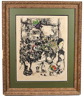 Marc Chagall 'Still Life with Bouquet' Lithograph