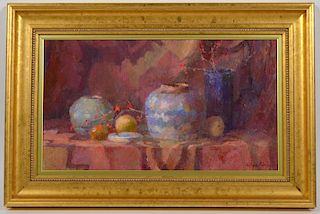 Hilda Neily 'Table Still Life' Oil Painting