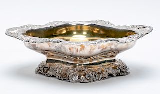Gorham Sterling Repousse Center Bowl, Gold Wash