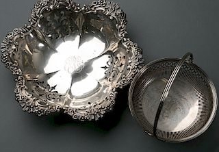 Group 2 Sterling Pieces, Bowl & Basket