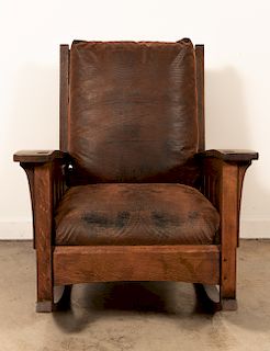 Stickley Mission Oak Rocking Chair, Signed