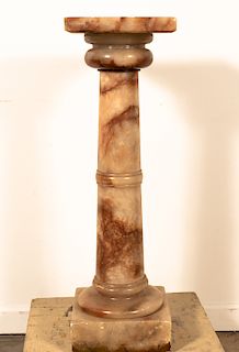 Red Onyx Pedestal, 38.5" Tall