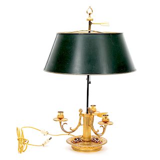 19th Century French Gilt Bronze Bouillotte Lamp