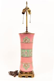 Neoclassical Porcelain Pink Ground Table Lamp