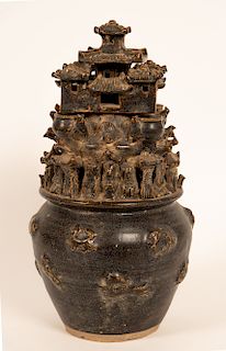 Chinese Hunping Ceramic Funerary Urn