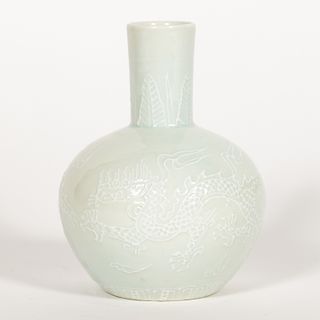 Chinese Pale Celadon Glazed Small Vase