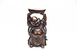 Bronze Standing Figure of a Laughing Buddha