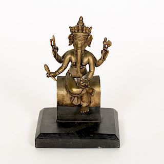 Ganesha Bronze Figure on Stand