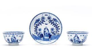 3pcs Chinese Export Porcelain, Suckling Mother