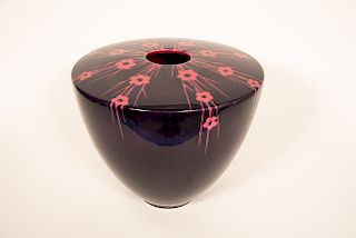 Large Italian MCM Vase w/Cherry Blossoms