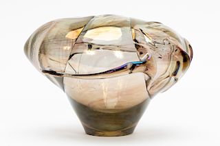 James Wayne Abstract Blown Glass Sculptural Vase