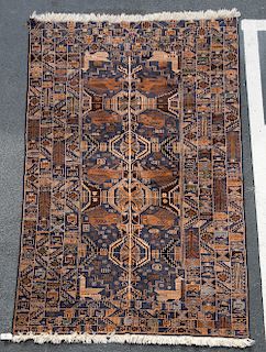 Hand Woven Afghani Rug or Carpet, 5' 10" x 9' 8"