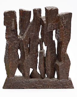 Signed John Begg Brutalist Style Bronze Sculpture