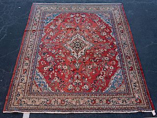 Hand Woven Tabriz Rug or Carpet, 11' 3" x 8' 9"