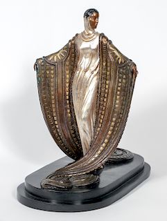 Erte "La Mysterieuse" Bronze Figural Sculpture