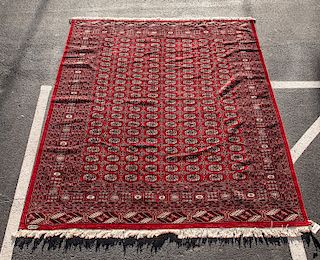 Hand Woven Bokhara Rug or Carpet, Signed