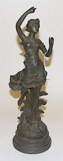 A Continental Cast Metal Figure, after L. Guillemin, Height 19 3/4 inches.