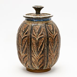 Dan Sorensen Large Studio Pottery Lidded Jar