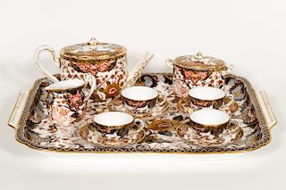 12 PC Royal Crown Derby Imari Porcelain Tea Set