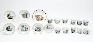 18 PC English Porcelain Set, Tea Wares