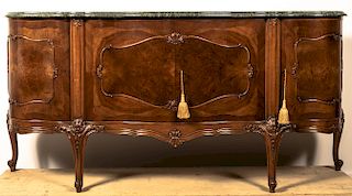 Louis XV Style Marble Top Enfilade Sideboard