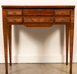 French Inlaid Poudreuse or Ladies' Dressing Table