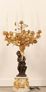 Louis XVI Style 7 Light Figural Candelabra