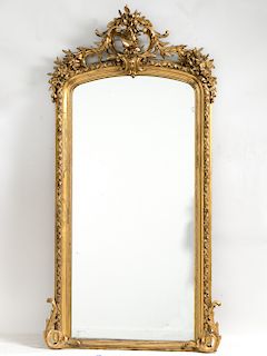 Louis XVI Style Gilt Carved Wall Mirror