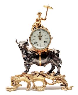 Lenoir A Paris, Napoleon III Gilt Bronze Clock