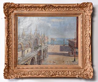18th Century Oil on Canvas, Venetian Scene