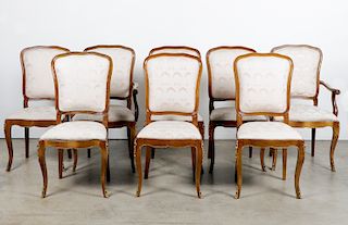 Set, 8 Italian Rococo Revival Style Dining Chairs