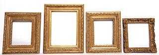 Four Antique Giltwood Frames