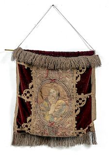19th C. Russian Ecclesiastical Velvet Hanging