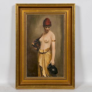 After Max Nonnenbruch, O/C of Female w/ Turban