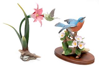 Boehm Porcelain Hummingbird & Flower