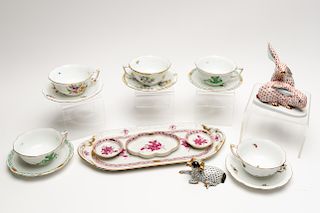 16 PC Herend Porcelain Group