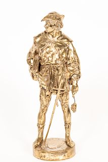 Bronze E. Picault Signed Figural Sculpture