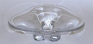 An Orrefors Glass Bowl, Width 13 1/2 inches.