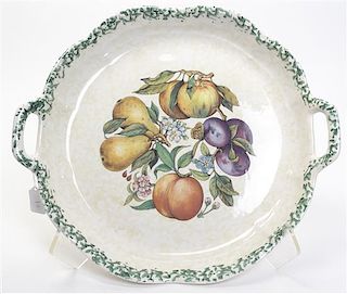 A Transfer Decorated Tray, Width over handles 18 inches.